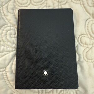 Montblanc Black Saffiano Leather Notebook / Pocket Planner – Made in Italy